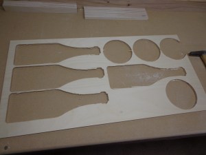 CNC Wine Coaster Holder Cutouts