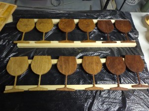 CNC Wine Coasters Stained