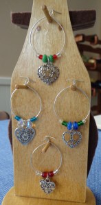 Hearts Wine Glass Markers