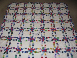 My Dbl Wedding Ring Quilt