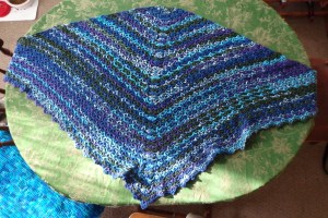 Astroflora Shawl Done - 4-2-16