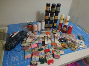 Contents of Box of Sewing Stuff