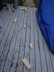 Shed - Truss Jig on Porch - 7-19-16