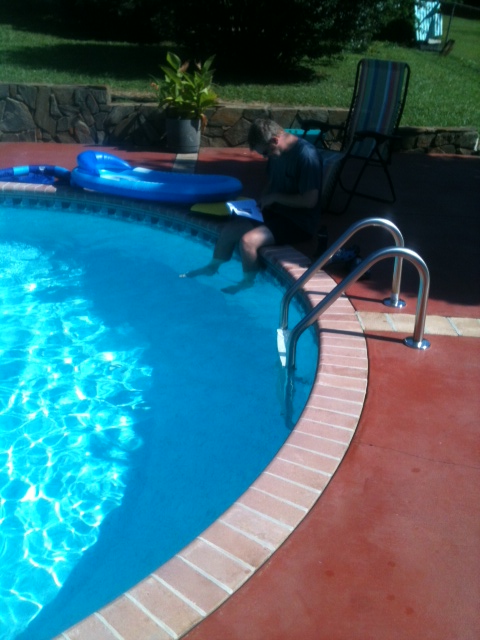 Reading by the Pool 7-8-17