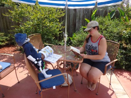 Gary Reading by the Pool
