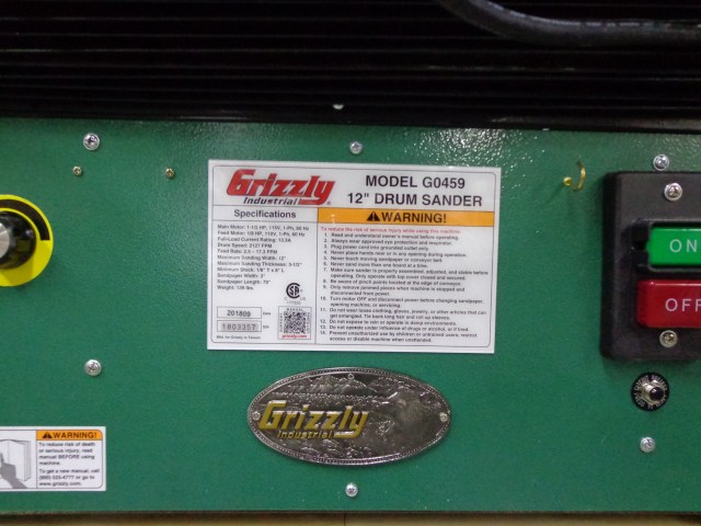grizzly drum sander 1-18-19