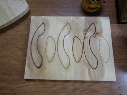 Dog Clock Stain Sample