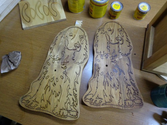 Dog Clocks Stained 3-25-19