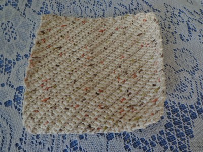 Diagonal Ridges Dishcloth