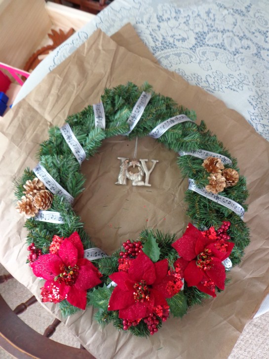 Finished Christmas Wreath