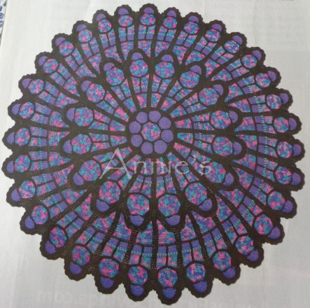 Rose Cathedral Window Afghan-edit