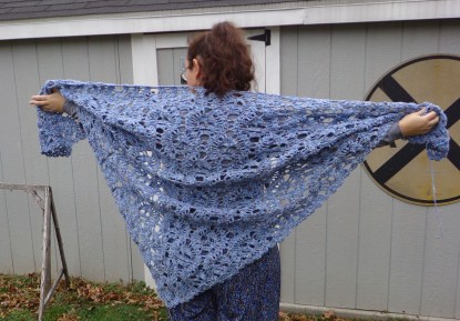 Pauline's Lost Skulls Shawl Back 11-29-19