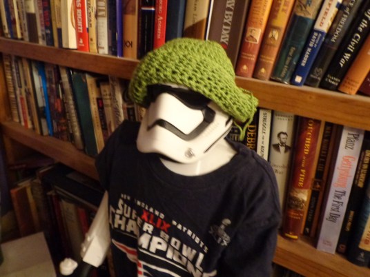 Gary in a Crocheted Hat