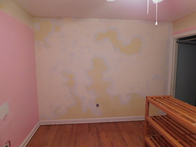 Sewing Room Wall Mudded