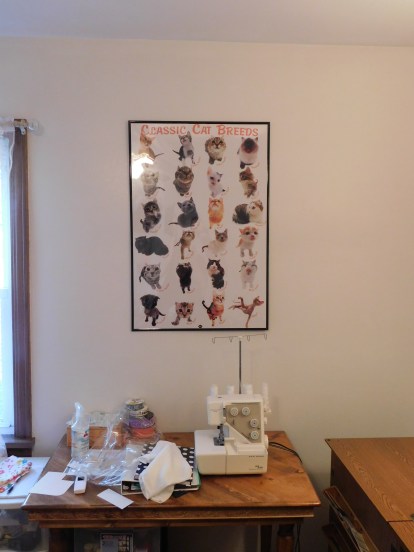 Sewing Room Cat Poster