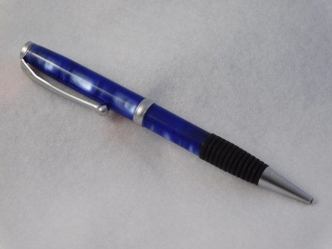 Turned Acrylic Blue Comfort Pen